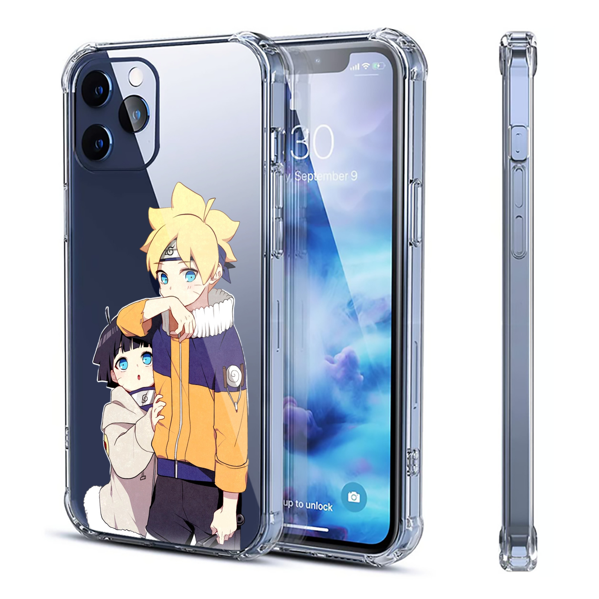 （画像用） NARUTO -ナルト- うずまき ボルト Uzumaki Boruto 【iPhone 12シリーズ対応】透明スマホケース（クリアソフトケース）